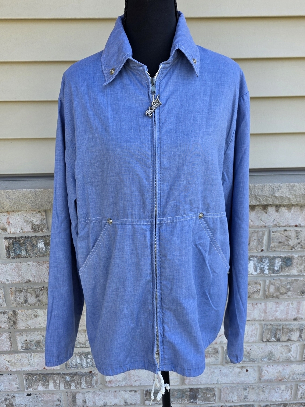 Vintage Weather Tamer Blue Lightweight Jacket Talon Zip USA